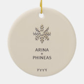 我々の初めてのクリスマス新婚オーナメント セラミックオーナメント (裏面)