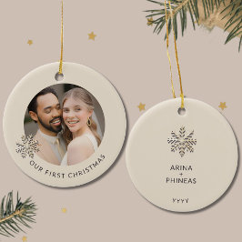 我々の初めてのクリスマス新婚オーナメント セラミックオーナメント