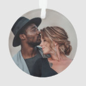 我々の初めてのクリスマス結婚したの緑 オーナメント (裏面)