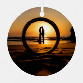 我々の初めてのクリスマス結婚したは、彼らのために メタルオーナメント (正面)