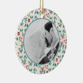 我々の初めてのクリスマス結婚したハンドミス絵を描トレー セラミックオーナメント (右)