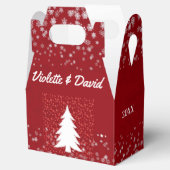 我々の初めてのクリスマス結婚したレッドエレガントツリー フェイバーボックス (オープン)