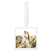 我々の初めてのクリスマス結婚の写真キューブを新たに作った キューブオーナメント (正面)