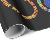 我々の初めてのクリスマス赤い青の緑の装飾 ラッピングペーパー (ロールコーナー)