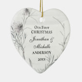 我々の初めてのクリスマス、クリスチャンパーソナライズされたス セラミックオーナメント (右)