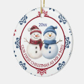 我々の初めてのクリスマス セラミックオーナメント (左)