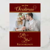 我々の初めてのクリスマス 箔シーズンカード (正面)