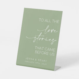 我々の前の全ての愛来の話に 台座サイン