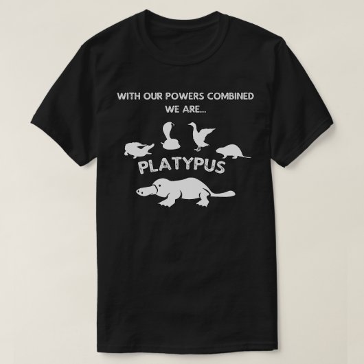 我々の力を組み合わせたのはプラタナス動物学おもしろいPだ Tシャツ (デザイン正面)