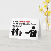 我々の医療従事者に大いに感謝気にす カード (黄色い花)