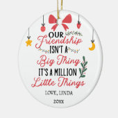 我々の友情それは100万の小さなことだ セラミックオーナメント (左)