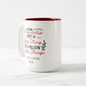 我々の友情それは100万の小さなことだ ツートーンマグカップ (正面左)