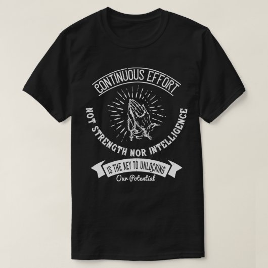我々の可能性を解き放つ鍵を信じる Tシャツ (デザイン正面)