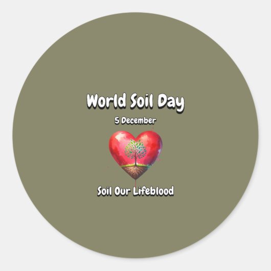 我々の命を奪う。世界土壌日(WSD)。 ラウンドシール (正面)