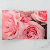 我々の哀悼ピンクのバラが花を咲かせた カード (内部)