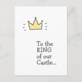 我々の城の王に…かわいい父の日 ポストカード (正面)