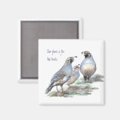 我々の場所は鳥のためのカリフォルニアウイル マグネット (正面/裏面)