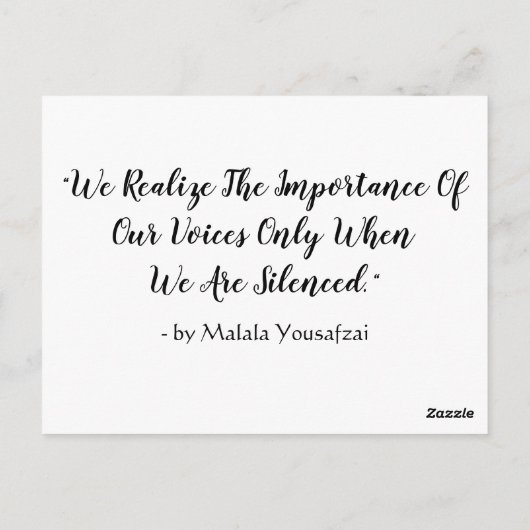 我々の声の重要性 ポストカード (裏面)