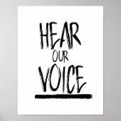 我々の声を聞け –  ポスター (正面)