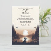 我々の夜の日没スタームーンクラウドトワイライト結婚ズ 招待状 (スタンド正面)