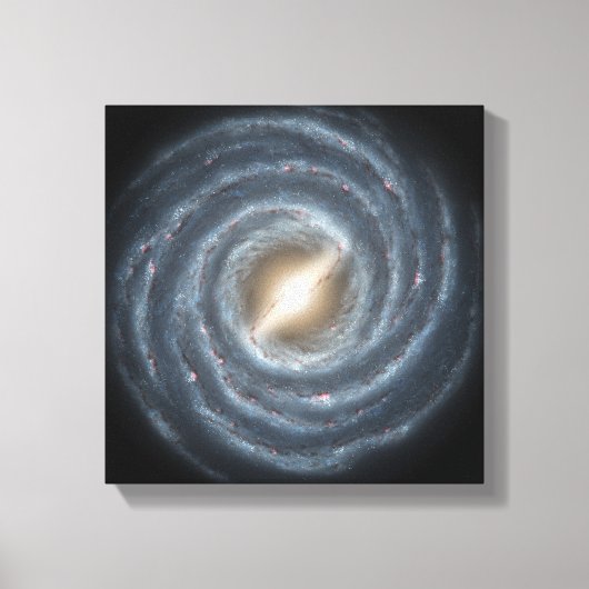 我々の天の川の銀河系 キャンバスプリント (正面)