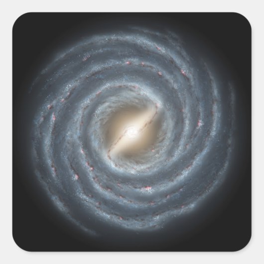 我々の天の川の銀河系 スクエアシール (正面)