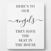 我々の天使の記念結婚披露宴の好意はこちら フォトプラーク (正面)