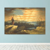 我々の天国生まれバナーバイWilliam Bauly キャンバスプリント (インサイチュ (ウッドフロア))