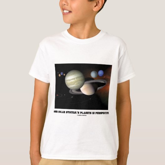 我々の太陽のシステムの惑星の視点 Tシャツ (正面)