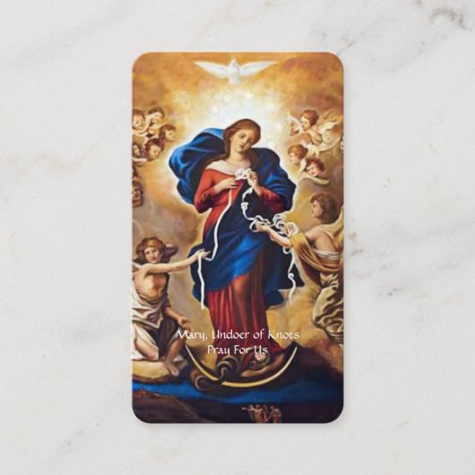 我々の女性のノットの祈りの言葉 エンクロージャーカード (正面)