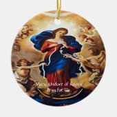 我々の女性のノットの祈りの言葉 セラミックオーナメント (正面)