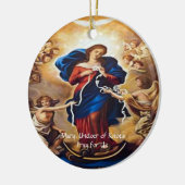 我々の女性のノットの祈りの言葉 セラミックオーナメント (左)