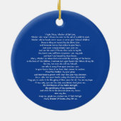 我々の女性のノットの祈りの言葉 セラミックオーナメント (裏面)