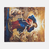 我々の女性の結び目 フリースブランケット (正面(横))