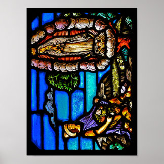 我々の女性グアダルーペヌエストラセノラステンドグラス ポスター