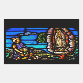 我々の女性グアダルーペヌエストラセノラステンドグラス 長方形シール