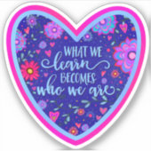 我々の学おもしろい勇気付けられるブルーインスピレーション シール (正面)