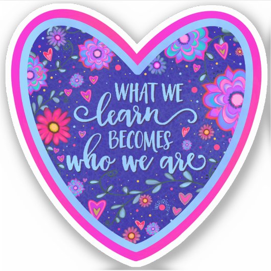 我々の学おもしろい勇気付けられるブルーインスピレーション シール (正面)