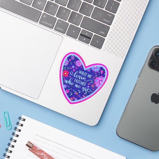 我々の学おもしろい勇気付けられるブルーインスピレーション シール (ノートパソコンとiPhone)