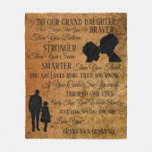 我々の孫娘に フリースブランケット (正面)