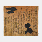 我々の孫娘に フリースブランケット (正面(横))