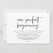 我々の完璧な始結婚まり、の駆け落ちパーティー 招待状 (正面)
