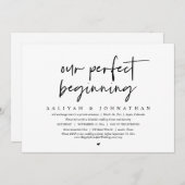 我々の完璧な始結婚まり、の駆け落ちパーティー 招待状 (正面/裏面)