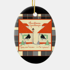 我々の家からあなたのスコティドッグオーナメント セラミックオーナメント