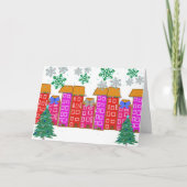 我々の家からあなたの家までかわいいクリスマス カード (正面)