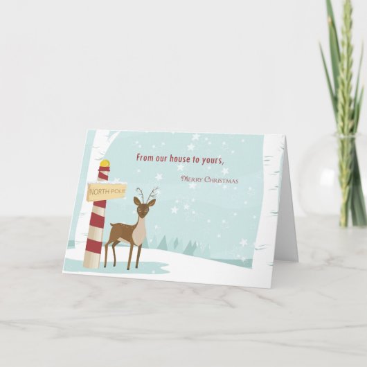 我々の家からクリスマスを祝して シーズンカード (正面)