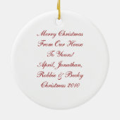 我々の家から君のオルナムまでのノールキャンドルリボン セラミックオーナメント (裏面)