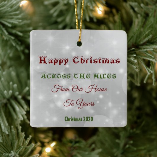 我々の家から君の家までの数マイルの間のクリスマス セラミックオーナメント (ツリー)
