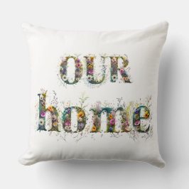 我々の家の装飾文字スプレー野花 クッション