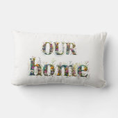 我々の家の装飾文字スプレー野花 ランバークッション (裏面)